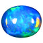2.68 ct Oval Cabochon (12.38x9.87mm) Play of Colors Rainbow Opal Gemstone