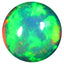 1.93 ct Round Cabochon (9.17 x 9.12 mm) Play of Colors Rainbow Opal Stone