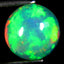 1.93 ct Round Cabochon (9.17 x 9.12 mm) Play of Colors Rainbow Opal Stone