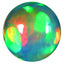 2.78 ct Round Cabochon (10.09 x 10.00mm) Play of Colors Rainbow Opal Stone