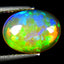 2.41 ct Oval Cabochon (12.33 x 9.36 mm) Play of Colors Rainbow Opal Stone