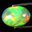 1.79 ct Oval Cabochon (11.15 x 8.24 mm) Play of Colors Rainbow Opal Stone