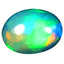 2.06 ct Oval Cabochon (11.35 x 8.41 mm) Play of Colors Rainbow Opal Stone