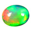 2.09 ct Oval Cabochon (10.31 x 8.22mm) Natural Play of Colors Rainbow Opal