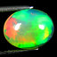 2.09 ct Oval Cabochon (10.31 x 8.22mm) Natural Play of Colors Rainbow Opal