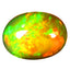 1.89 ct Oval Cabochon (10.70 x 8.02 mm) Ethiopia Play of Colors Rainbow Opal