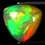 2.64 ct Triangle Cabochon (10.74 x 10.49 mm) Play of Colors Rainbow Opal