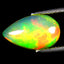 2.02 ct Pear Cabochon (13.20x8.08mm) Ethiopia Play of Colors Rainbow Opal