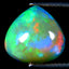 4.65 ct Pear Cabochon (12.17 x 12.53 mm) Play of Colors Rainbow Opal