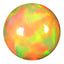 3.38 ct Round Cabochon (10.04 x 9.77 mm) Ethiopia Play of Colors Rainbow Opal