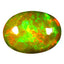 4.00 ct Oval Cabochon (13.95X10.18mm) Ethiopia Play of Colors Rainbow Opal