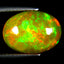 4.00 ct Oval Cabochon (13.95X10.18mm) Ethiopia Play of Colors Rainbow Opal