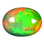 2.96 ct Oval Cabochon (13.12x9.71mm) Ethiopia Play of Colors Rainbow Opal