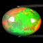 2.96 ct Oval Cabochon (13.12x9.71mm) Ethiopia Play of Colors Rainbow Opal