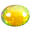 4.40 ct Oval Cabochon (13.84 x 10.53 mm) Play of Colors Rainbow Opal