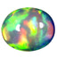 3.95 ct Oval Cabochon (12.21 x 9.97 mm) Play of Colors Rainbow Opal