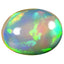 4.13 ct Oval Cabochon (13.21 x 10.11 mm) Ethiopia Play of Colors Rainbow Opal