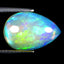 3.05 ct Pear Cabochon (14.62 x 9.97 mm) Play of Colors Rainbow Opal Stone