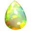 2.93 ct Pear Cabochon (12.13 x 8.97 mm) Play of Colors Rainbow Opal Stone