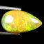 2.76 ct Pear Cabochon (14.97 x 8.51mm ) Play of Colors Rainbow Opal Stone