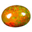 3.45 ct Oval Cabochon (12.83x9.81mm) Ethiopia Play of Colors Rainbow Opal