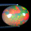 2.12 ct Oval Cabochon (12.18 x 9.32mm) Natural Play of Colors Rainbow Opal