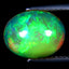 2.91 ct Oval Cabochon (11.69 x 9.32 mm)Play of Colors Rainbow Opal Stone