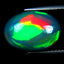 4.34 ct Oval Cabochon (14.26x10.20mm) Ethiopia Play of Colors Rainbow Opal