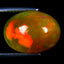 4.57 ct Oval Cabochon (14.24 x 10.77 mm) Play of Colors Rainbow Opal Stone