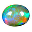 4.20 ct Oval Cabochon (13.60 x 10.86 mm) Ethiopia Play of Colors Rainbow Opal