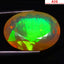 14.05 ct AIG Certified Oval (21.30x15.95 mm) Natural Rainbow Opal Gemstone