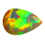 4.53 ct AIG Certified Pear (16.66 x 11.18 mm) Welo Rainbow Opal Gemstone