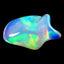 3.35 ct Fancy (14.90 x 9.61 mm) Natural Play of Colors Welo Rainbow Opal