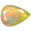 3.53 ct Pear (13.82 x 10.18 mm) Un-Heated Ethiopia Natural Rainbow Opal