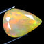 3.53 ct Pear (13.82 x 10.18 mm) Un-Heated Ethiopia Natural Rainbow Opal