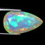 2.55 ct Pear (14.79 x 8.63 mm) Un-Heated Ethiopia Rainbow Opal Gemstone