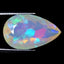 7.48 ct Pear (20.07 x 12.39 mm) Un-Heated Ethiopia Rainbow Opal Gemstone