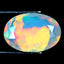 2.74 ct Oval (14.43 x 9.98 mm) Un-Heated Ethiopia Natural Rainbow Opal