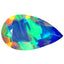 3.58 ct Pear (18.53 x 10.77 mm) Un-Heated Ethiopia Rainbow Opal Gemstone