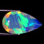 3.58 ct Pear (18.53 x 10.77 mm) Un-Heated Ethiopia Rainbow Opal Gemstone