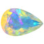 2.53 ct Pear (13.07 x 8.60 mm) Un-Heated Ethiopia Rainbow Opal Gemstone