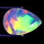 2.49 ct Pear (13.04 x 9.55 mm) Un-Heated Ethiopia Rainbow Opal Gemstone