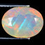 3.26 ct Oval (12.13 x 9.14 mm) Un-Heated Ethiopia Rainbow Opal Loose Stone