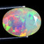 2.61 ct Oval Cut (12.32 x 9.27 mm) Un-Heated Ethiopia Rainbow Opal Stone