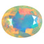 3.56 ct Oval (12.49 x 9.82 mm) Un-Heated Ethiopia Rainbow Opal Gemstone