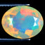 3.56 ct Oval (12.49 x 9.82 mm) Un-Heated Ethiopia Rainbow Opal Gemstone