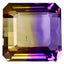 9.61 ct Octagon (12.41 x 12.23 mm) Unheated Natural Purple Yellow Ametrine