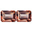 3.69 ct (2pcs) MATCHING PAIR Octagon (8.01 x 6.02 mm) Salmon Ice Topaz