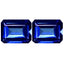 6.06 ct (2pcs) MATCHING PAIR Octagon (8.97 x 7.02 mm) Blue Passion Topaz