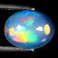2.18 ct Eye-popping Oval Cabochon (10.87 x 8.53 mm) Rainbow Opal Gemstone